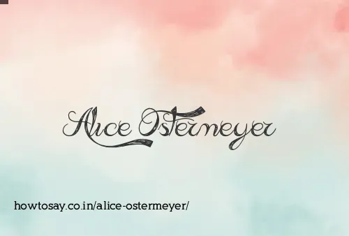 Alice Ostermeyer
