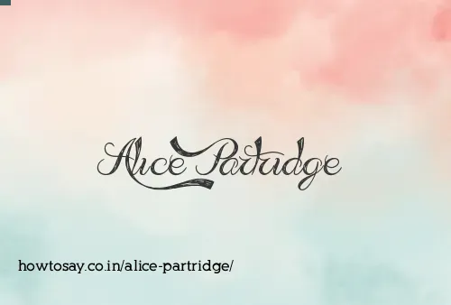 Alice Partridge