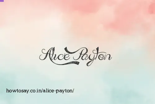 Alice Payton