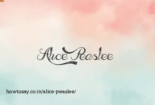 Alice Peaslee