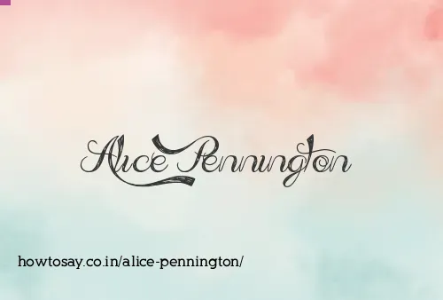 Alice Pennington