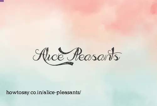 Alice Pleasants