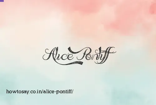 Alice Pontiff