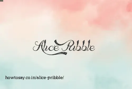 Alice Pribble