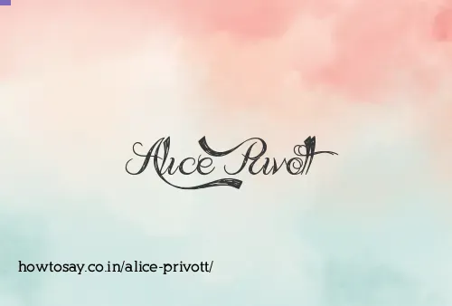 Alice Privott
