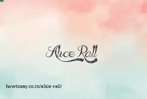 Alice Rall