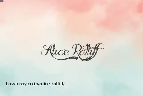 Alice Ratliff