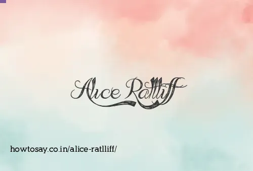 Alice Ratlliff