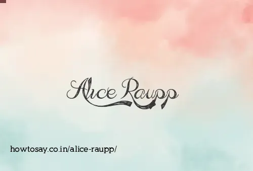 Alice Raupp