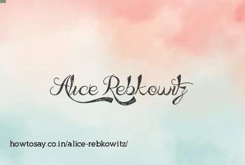 Alice Rebkowitz