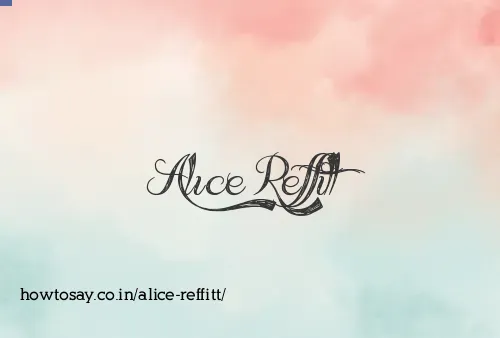 Alice Reffitt