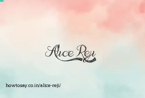 Alice Reji