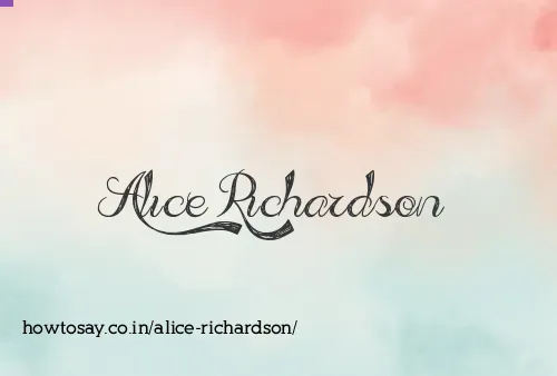 Alice Richardson