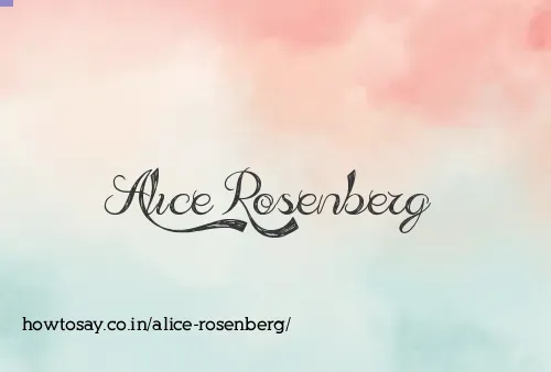 Alice Rosenberg