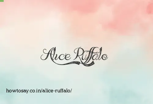 Alice Ruffalo
