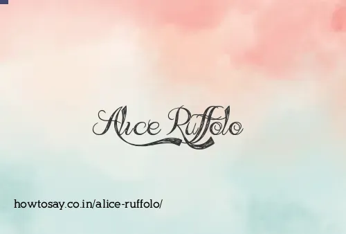 Alice Ruffolo