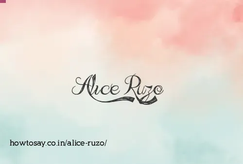Alice Ruzo