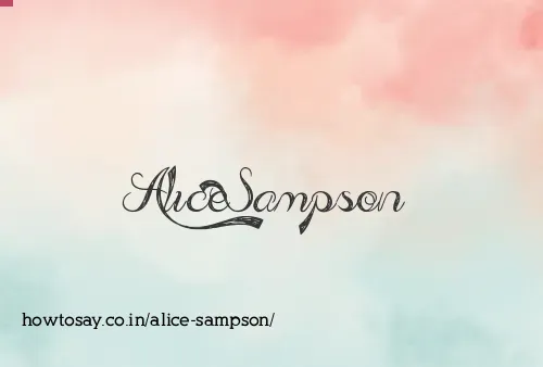 Alice Sampson