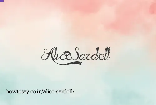 Alice Sardell