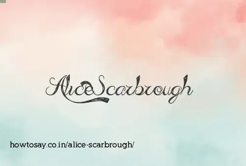Alice Scarbrough