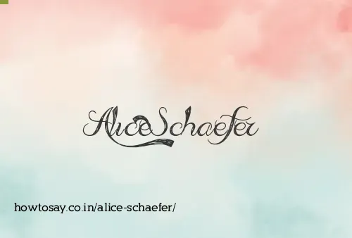 Alice Schaefer
