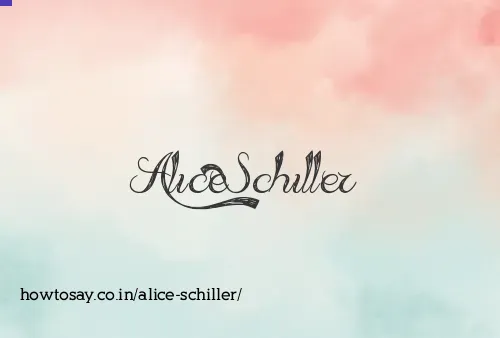 Alice Schiller