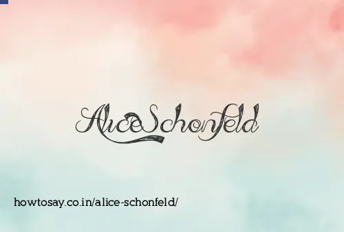Alice Schonfeld