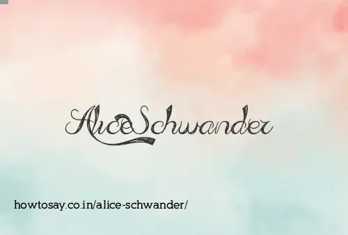 Alice Schwander
