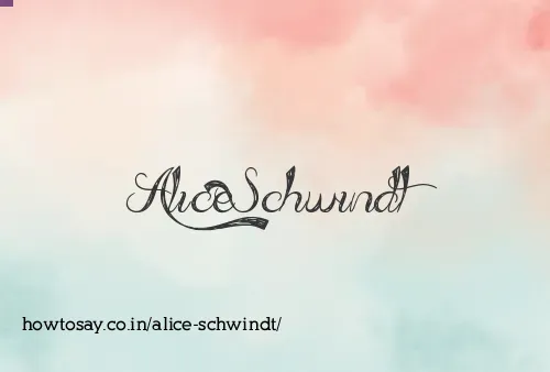 Alice Schwindt
