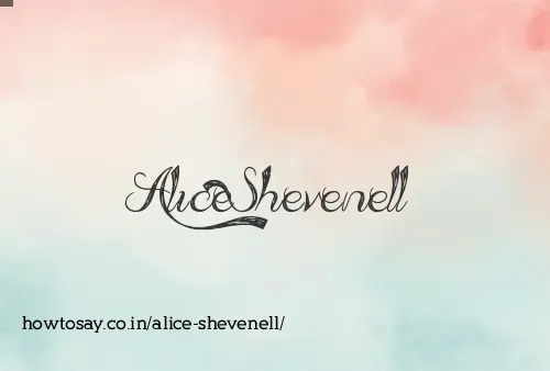 Alice Shevenell