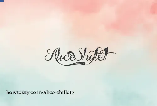 Alice Shiflett