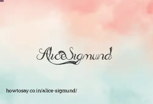 Alice Sigmund