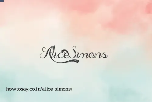 Alice Simons