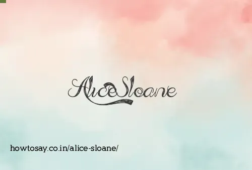 Alice Sloane