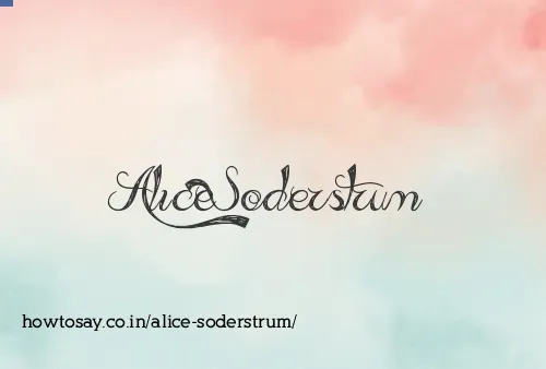 Alice Soderstrum