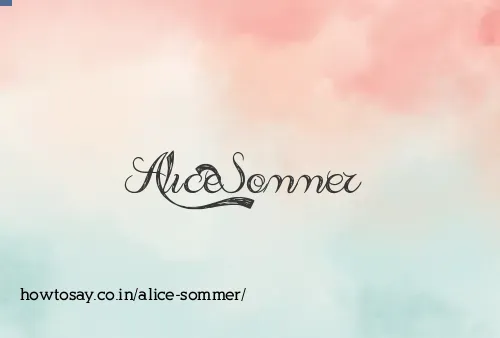 Alice Sommer