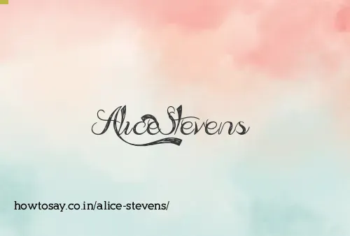Alice Stevens