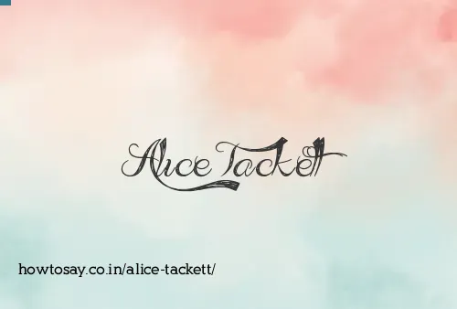 Alice Tackett