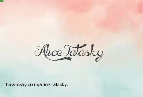 Alice Talasky
