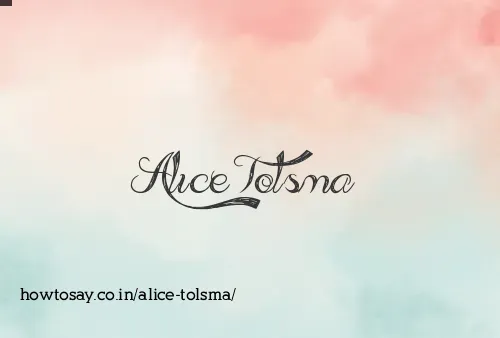 Alice Tolsma