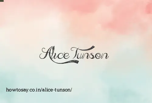 Alice Tunson