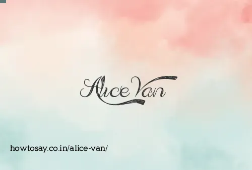 Alice Van