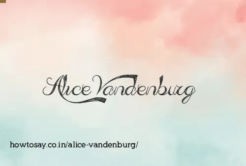 Alice Vandenburg