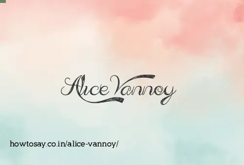Alice Vannoy