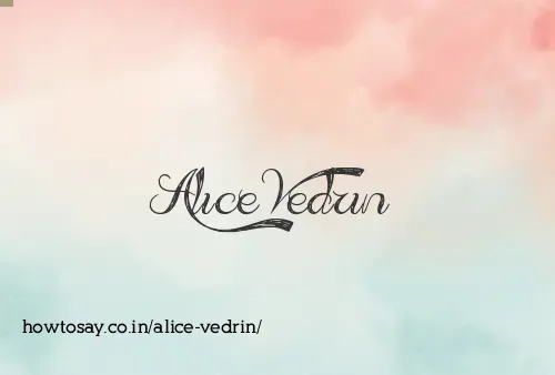 Alice Vedrin