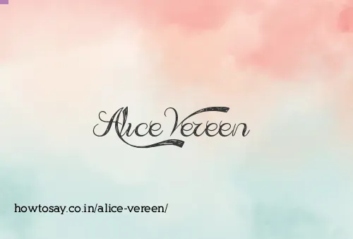 Alice Vereen