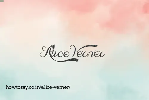 Alice Verner