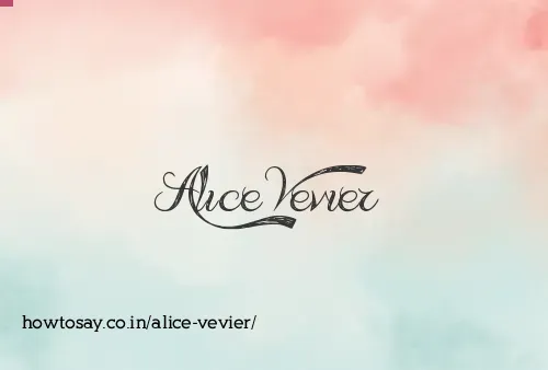 Alice Vevier