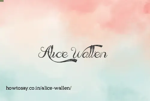 Alice Wallen
