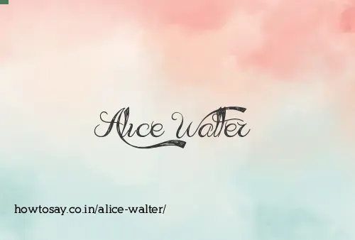 Alice Walter